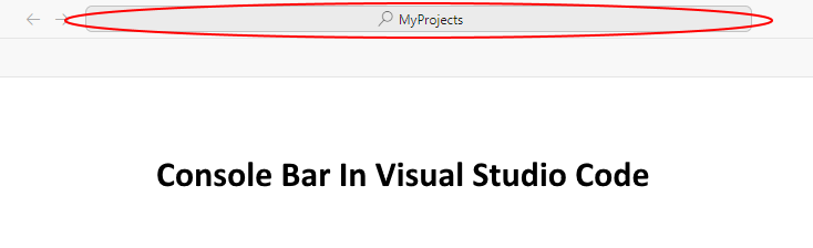Console Section in Visual Studio Code