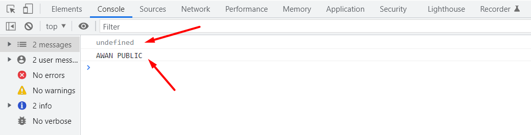 ENV Public di browser