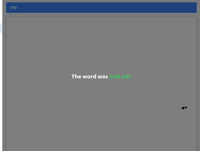 Game ended screen