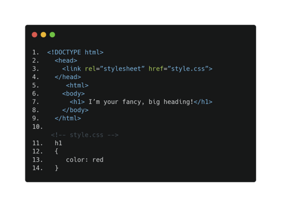 External styling example: