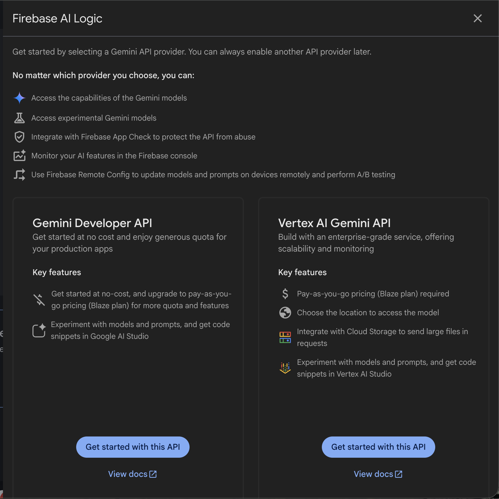 Firebase screenshot