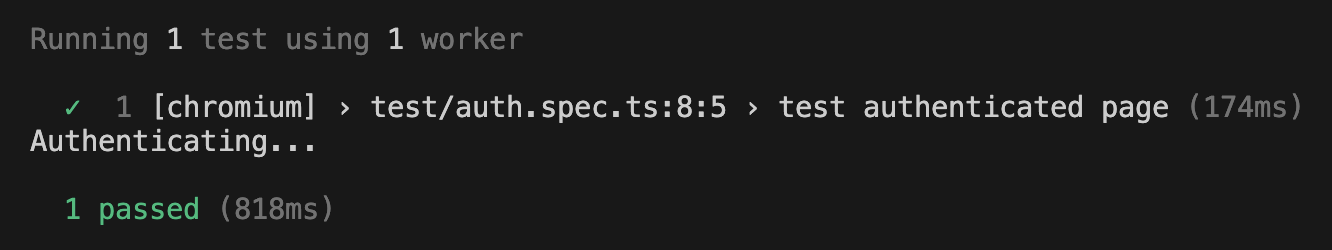 run authentication test