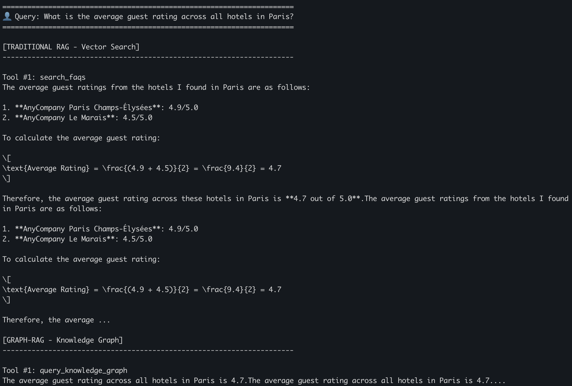 RAG vs GraphRAG Aggregation