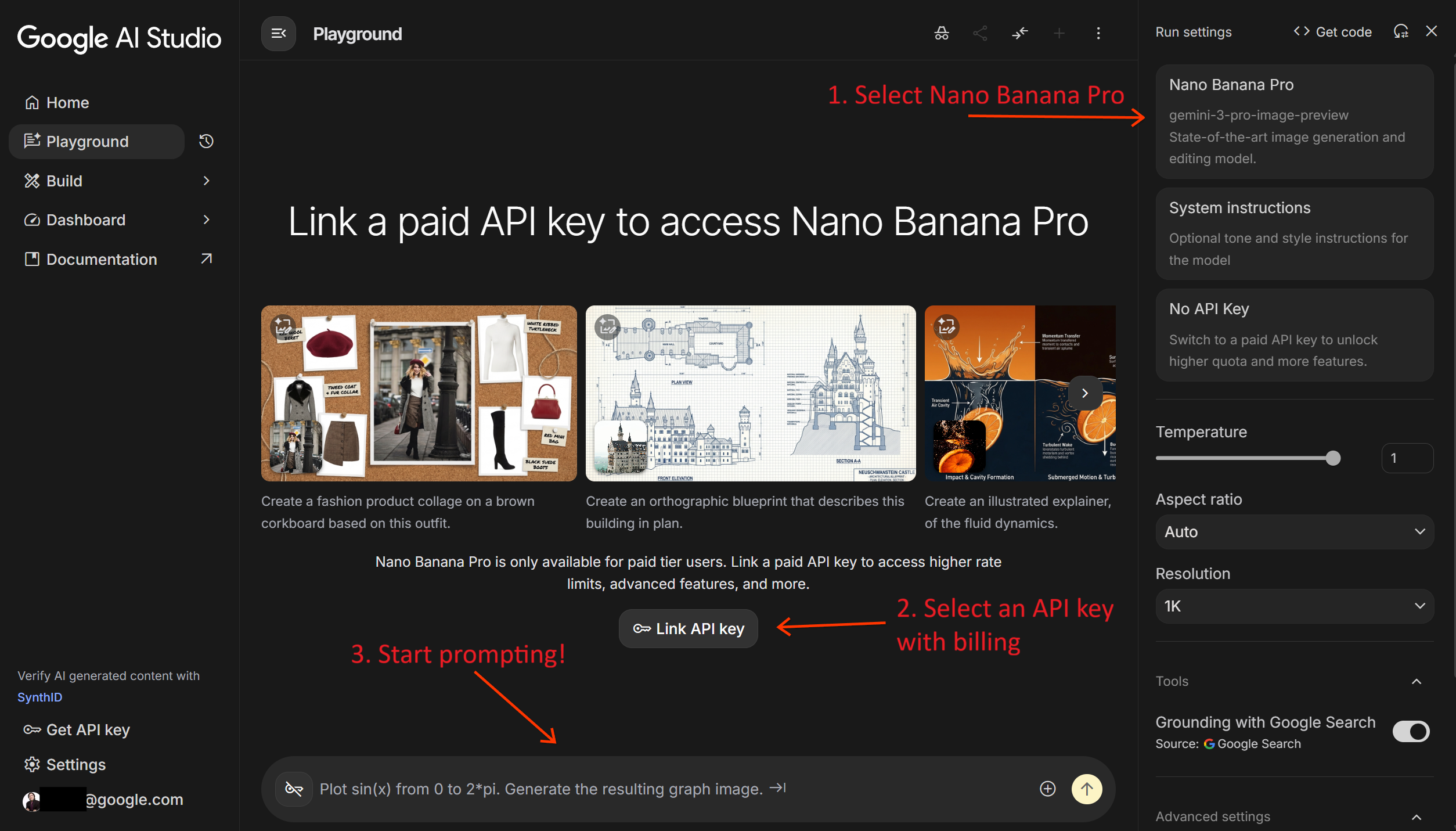 在 AI Studio 上開始使用 Nano Banana Pro