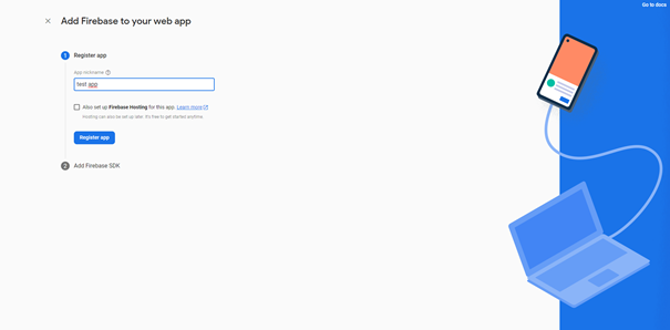 Enter name of the app - page