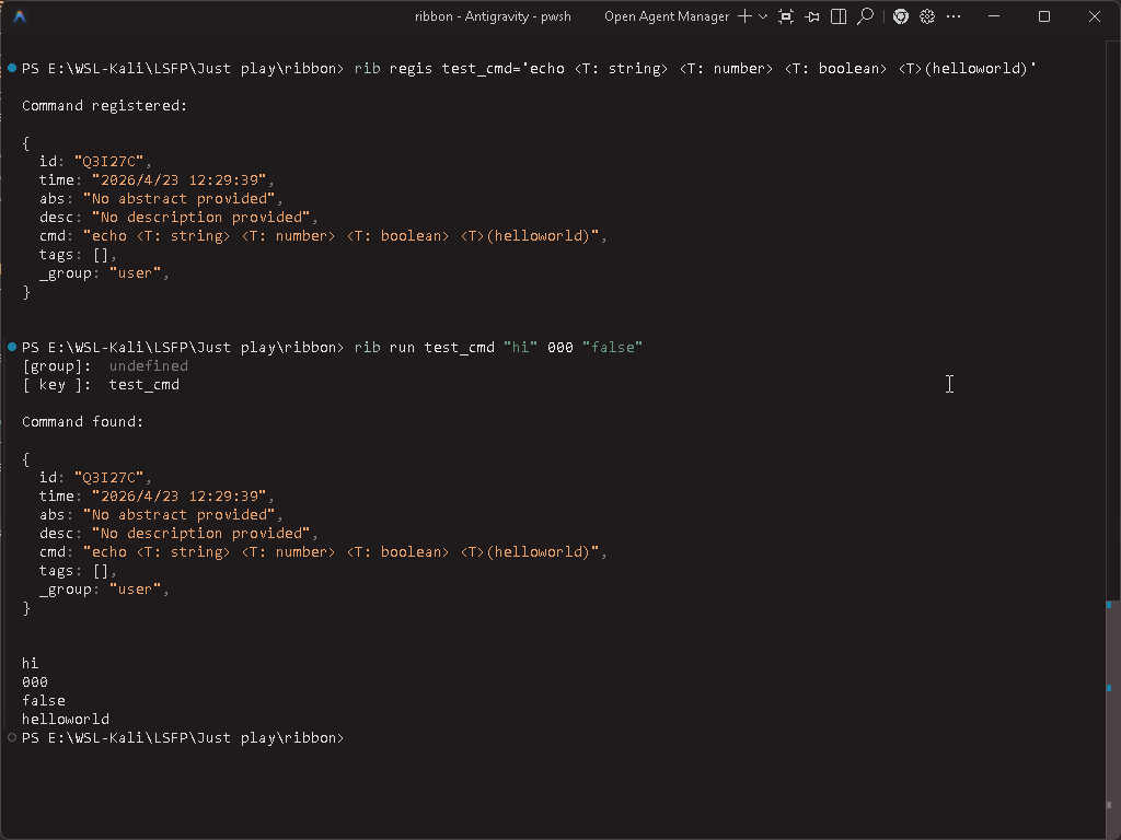 register alias and running it
