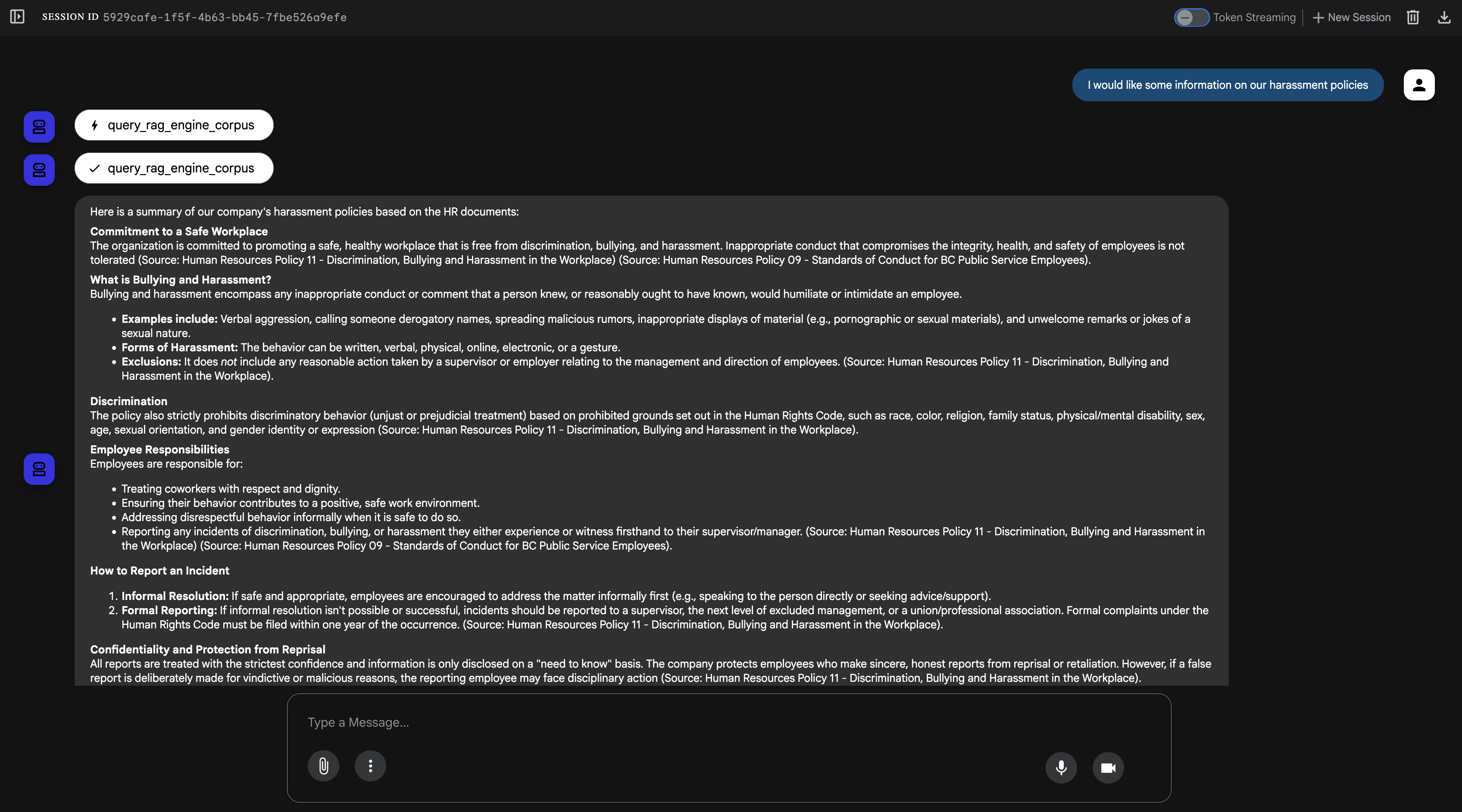 HR RAG ADK Agent w/Gemini 3.1 Pro Preview + RAG Engine