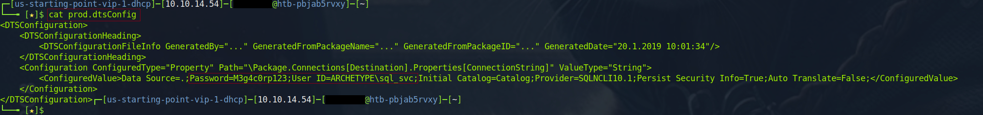 Screenshot 4: Clear text user credentials