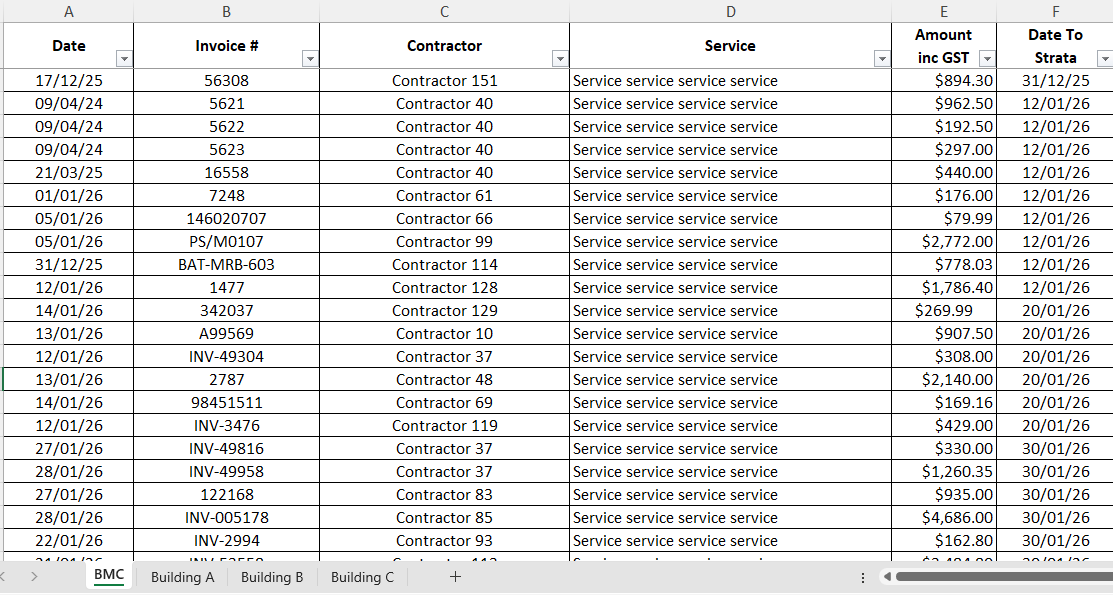 Microsoft Excel File