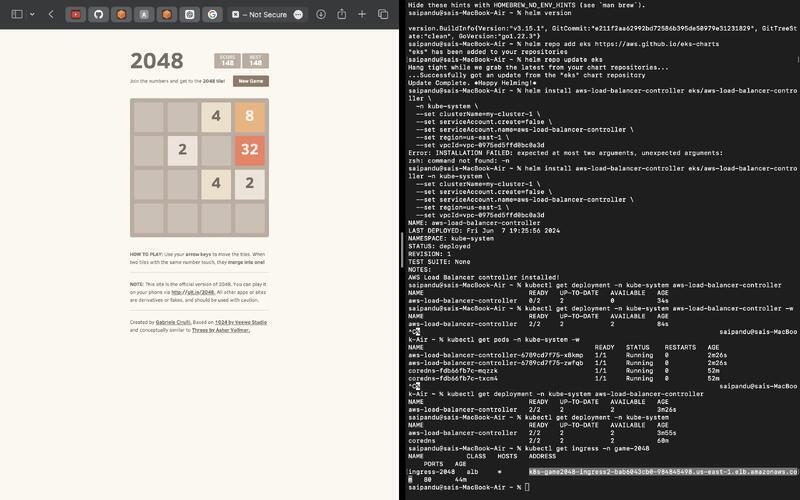 2048 game Deployed