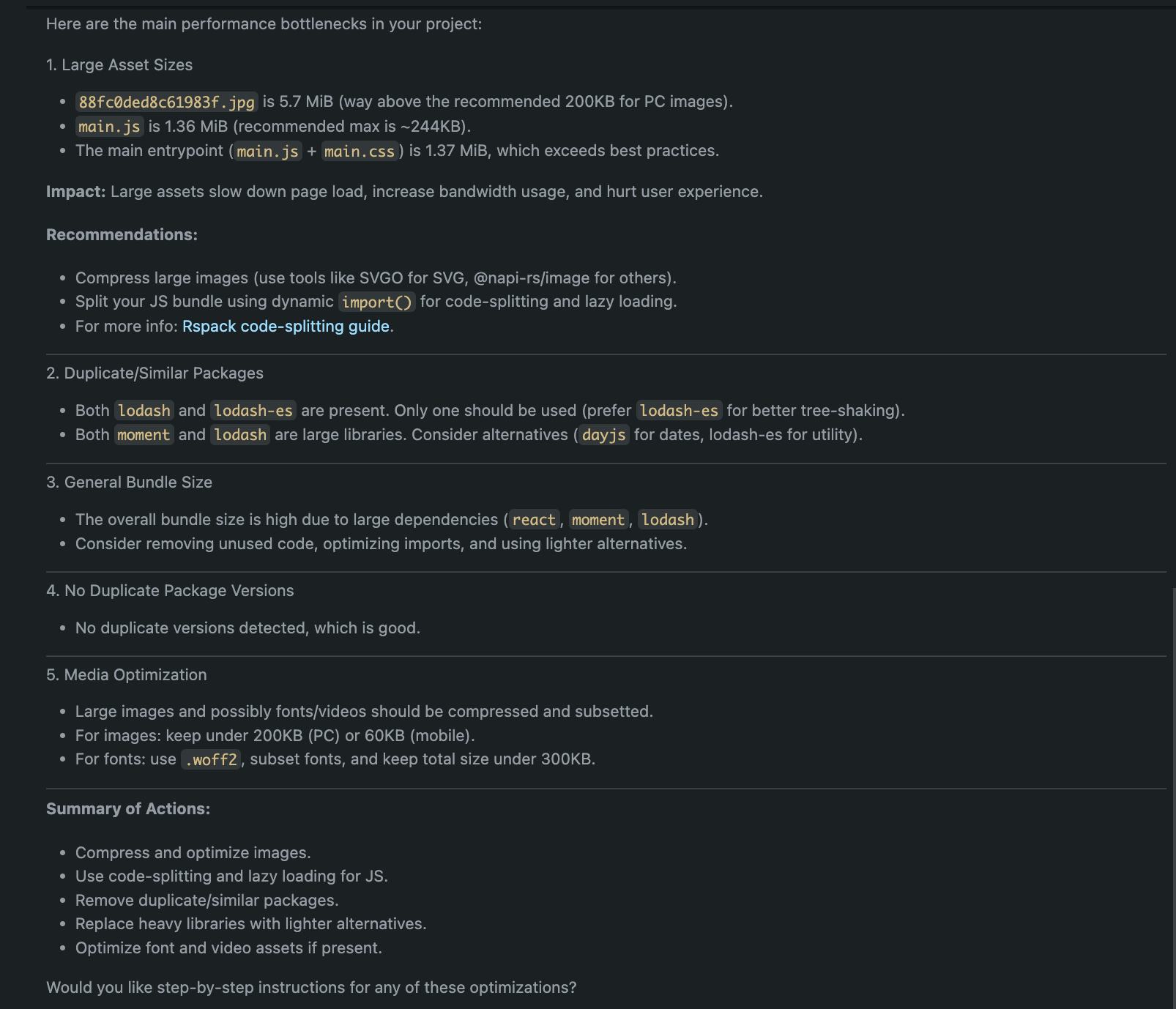 full analysis