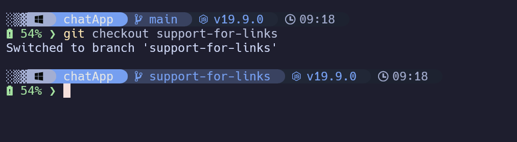 Creating a new branch