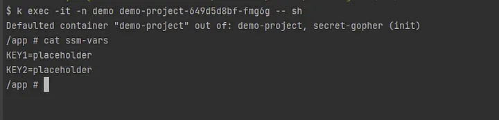 confirm ssm param fetching