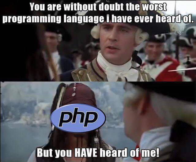 PHP being a bad language meme