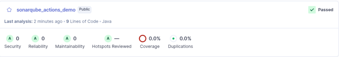 Local SonarQube result on UI