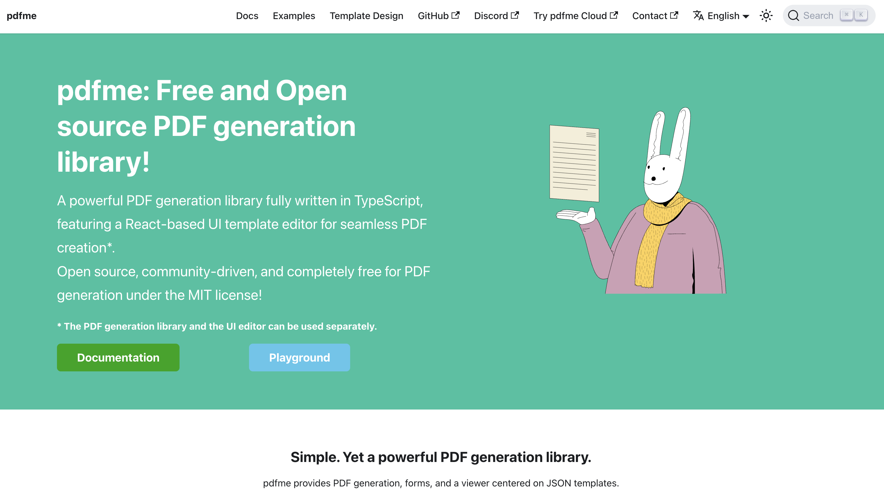 Screenshot of pdfme
