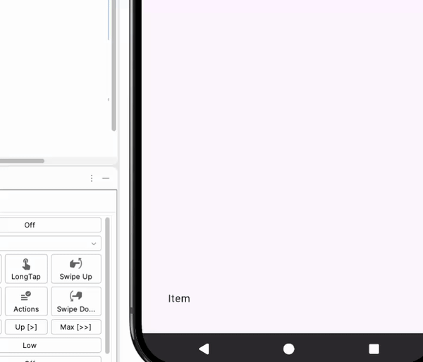Screencast of custom accessibility actions