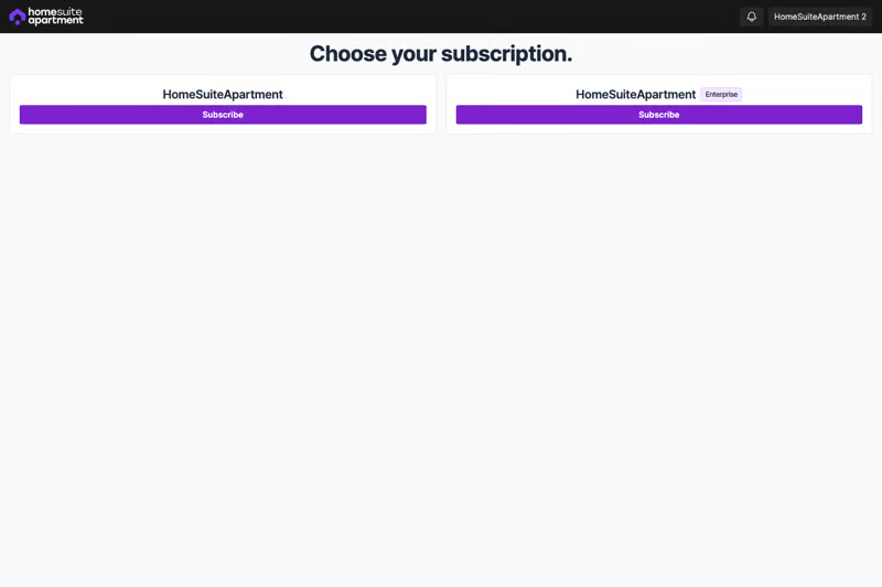 Subscription page before the redesign