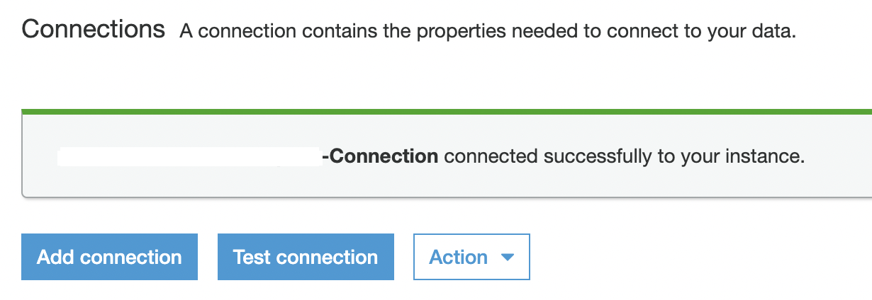 Glue Connection Test OK