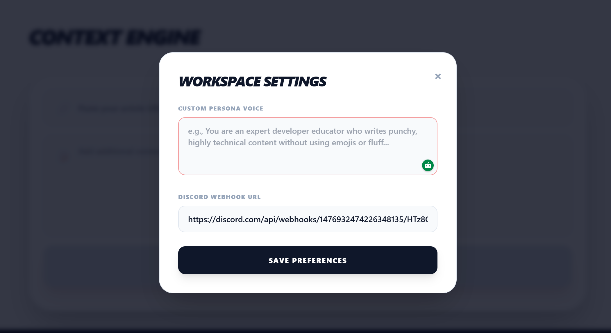 Discord webhook 上傳並新增了上下文