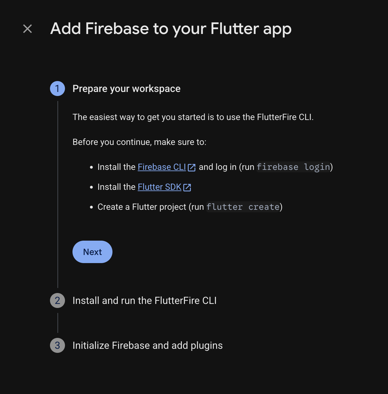 Add Firebase to your Flutter App