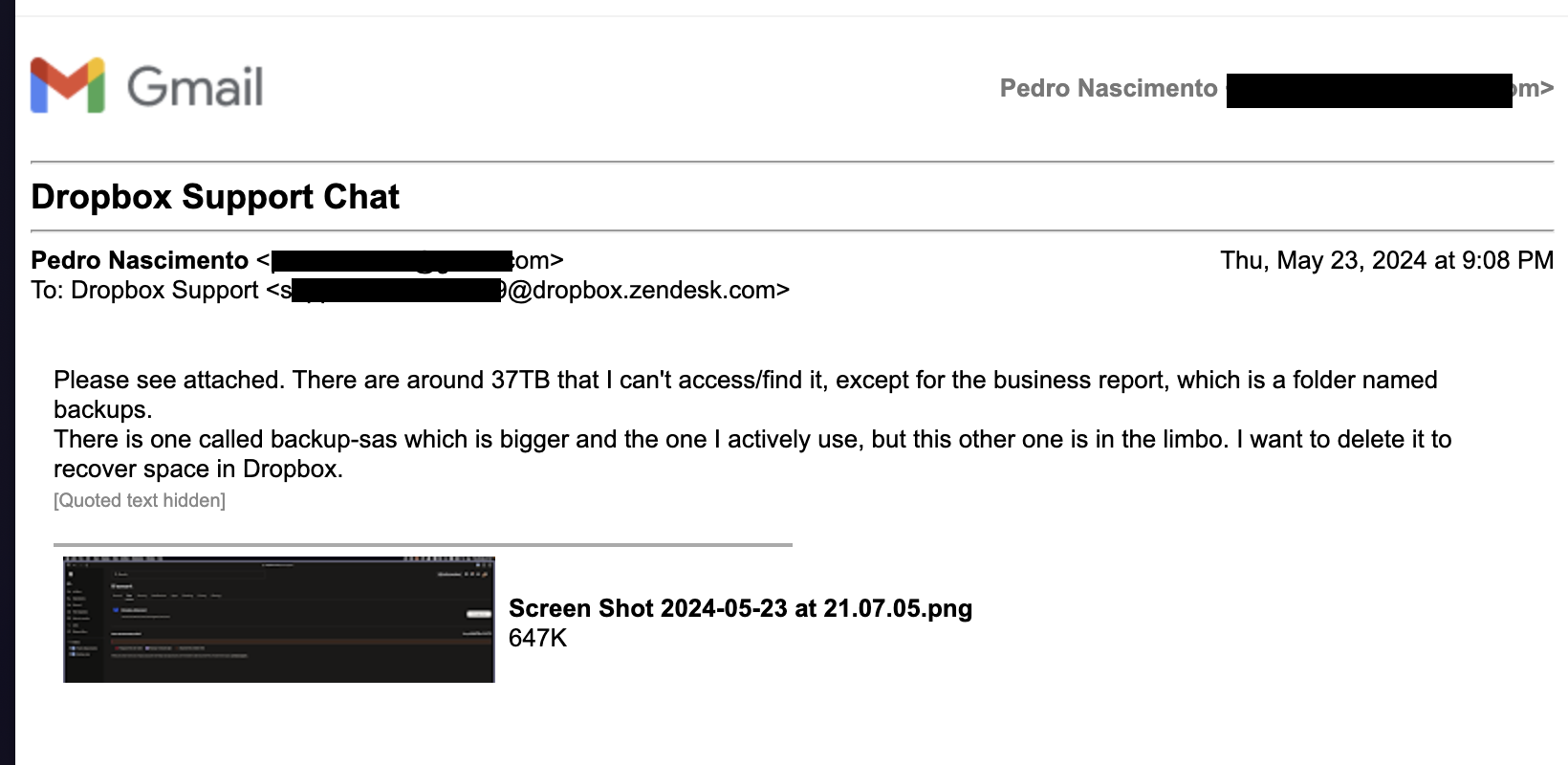 E-mail asking for help