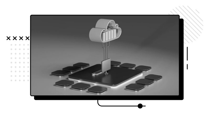 Image of a cloud with connections to computer chips