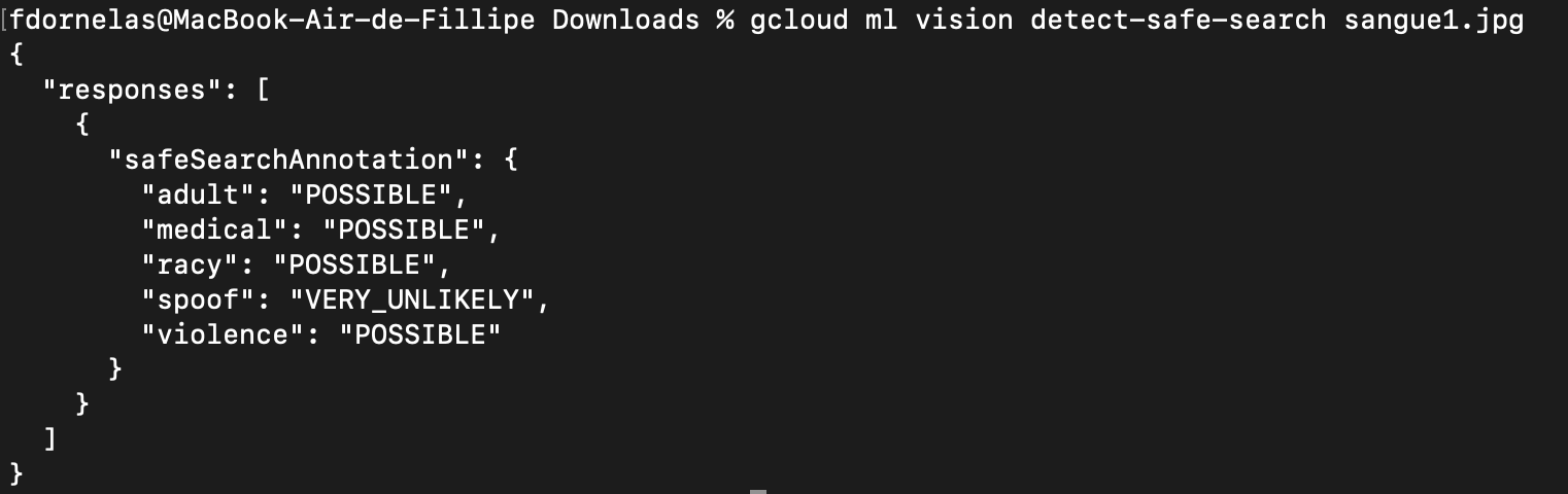 Imagem do retorno da imagem de coleta sanguínea