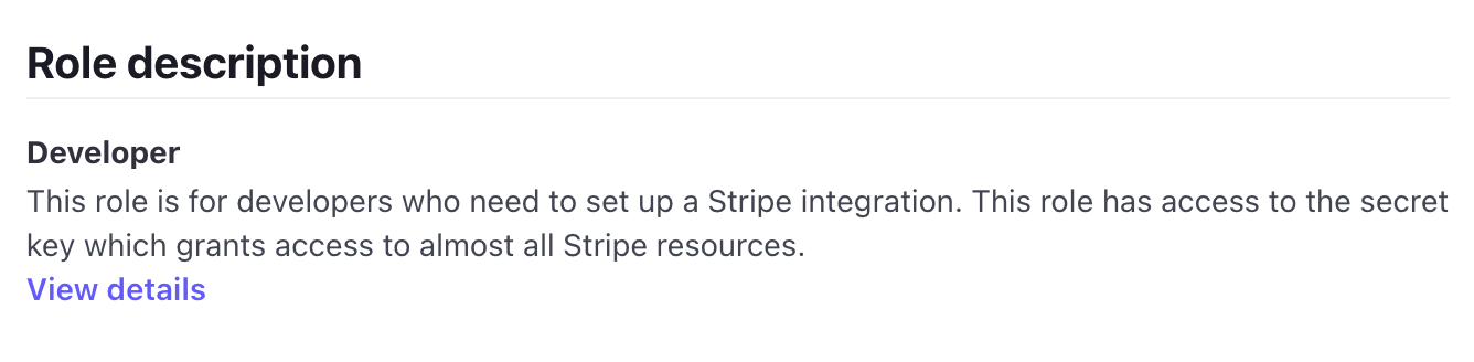 Description of Stripe's developer role