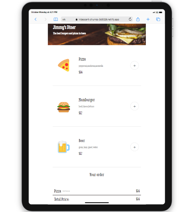 I Built This - Carlos and his restaurant ordering app