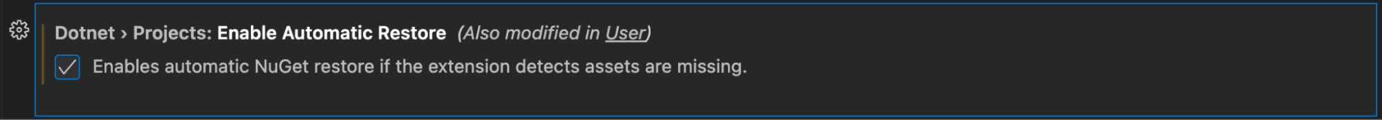 Enable Automatic Restore