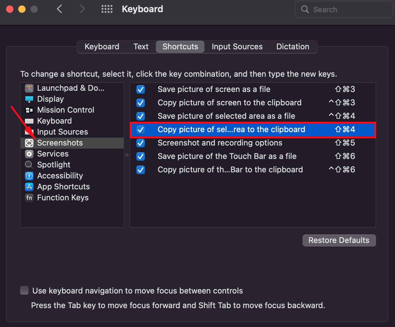 Screenshot Shortcut - preferences