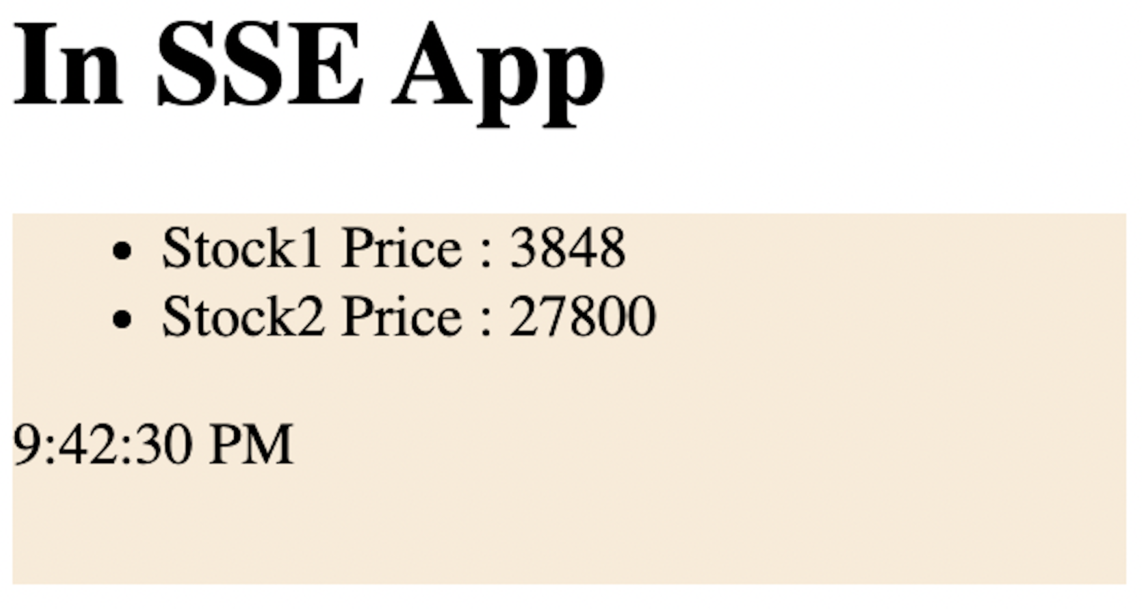 stock price listing application