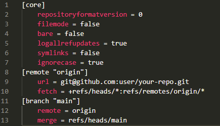 git config