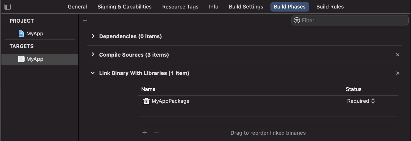 Add the image through the Build Phase setting in Xcode
