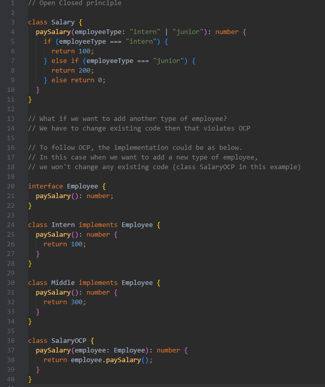 open closed principle code example
