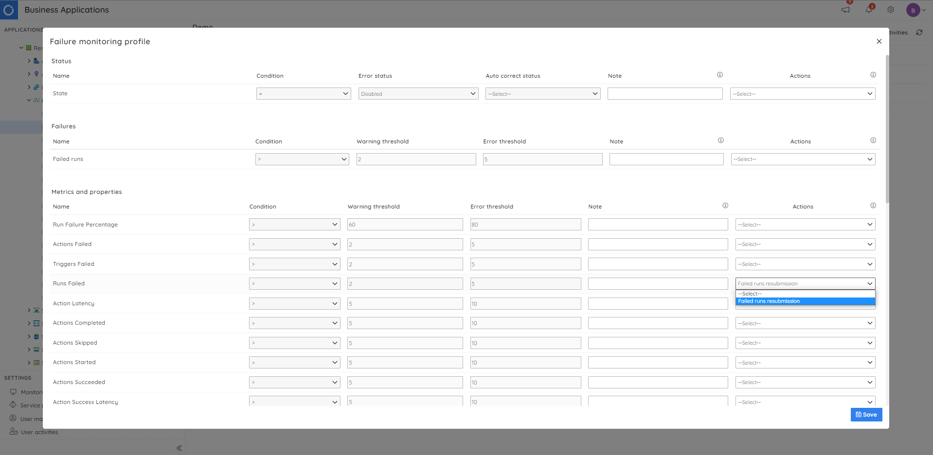 Azure Logic App failure alert