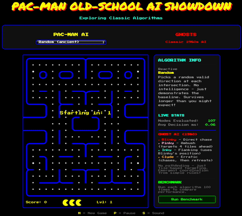 Random algorithm stumbling through the maze
