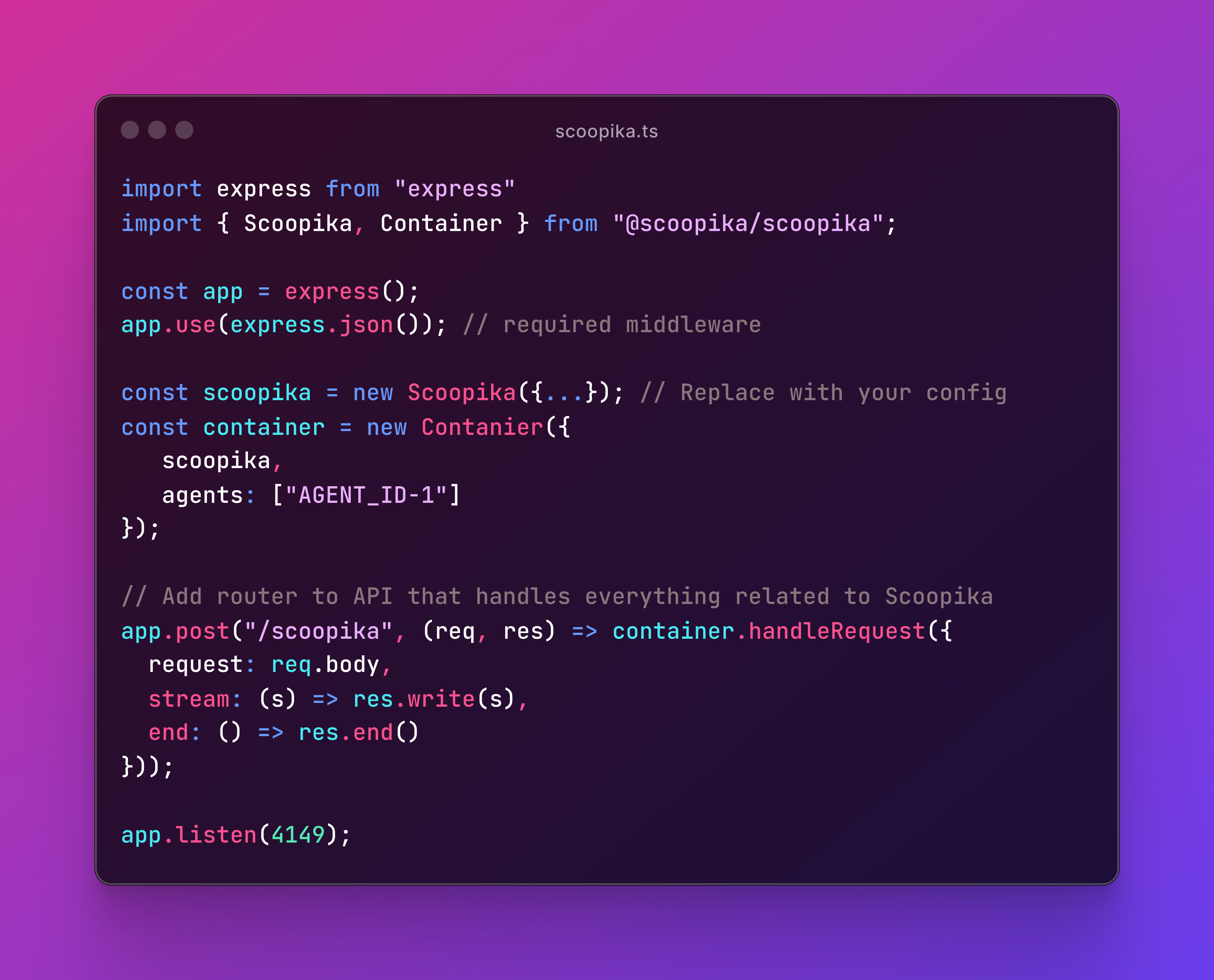 Add Scoopika API route