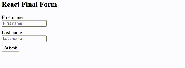 React Final Form - Form Development Demo