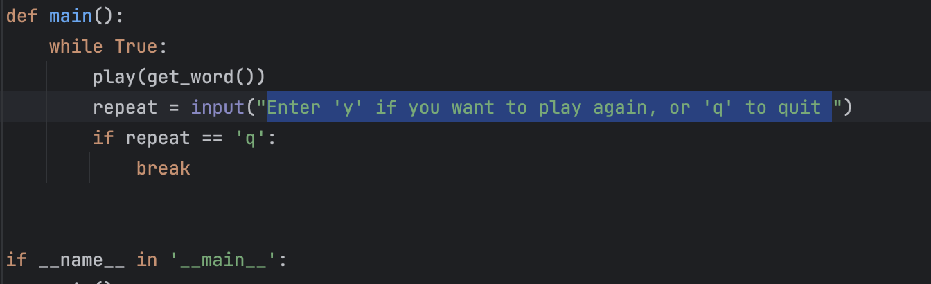 Code Selection Example