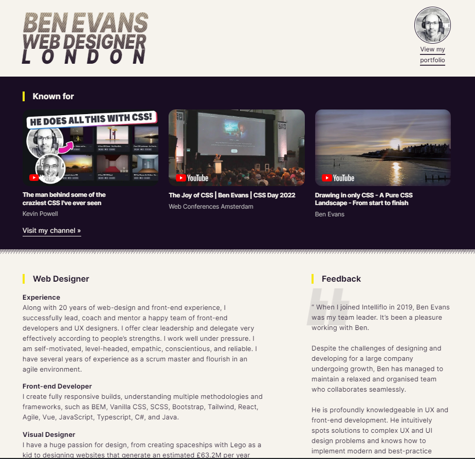 Ben Evans CV 2024
