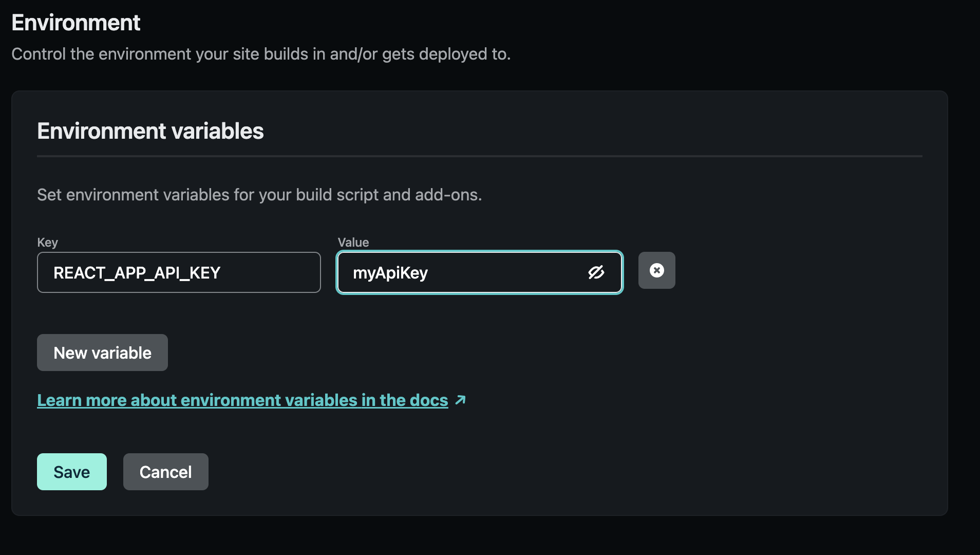 Netlify environment variables