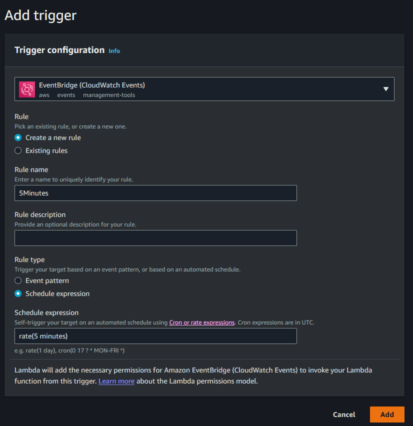 Add Trigger Set Up