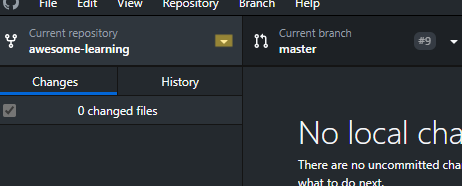 Click on "current repository"