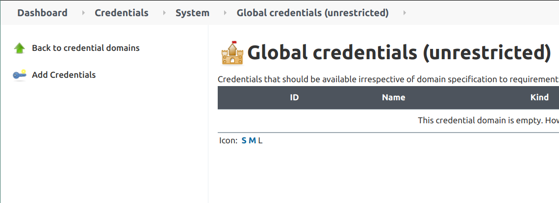 add jenkins credentials