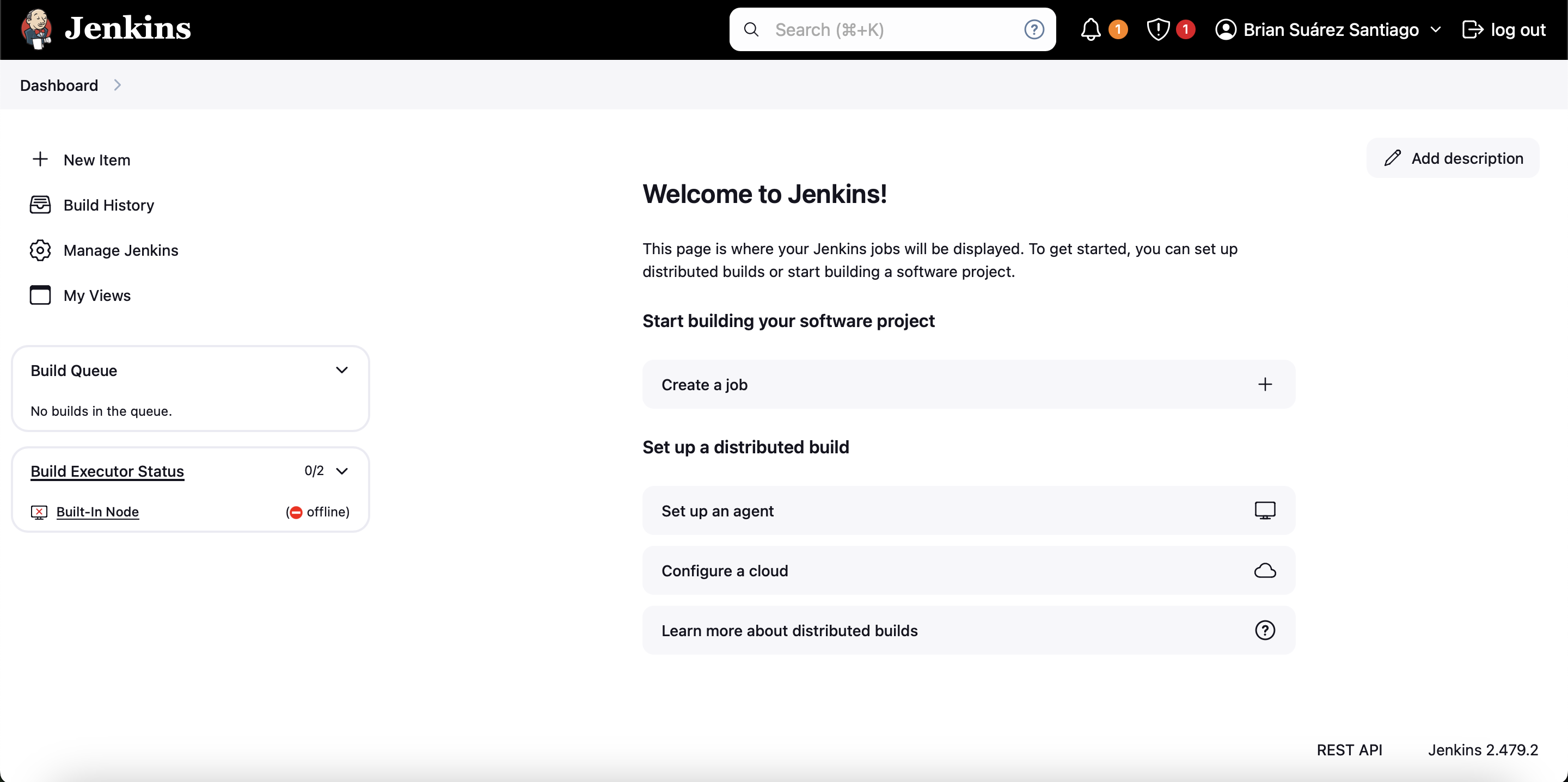 Servidor Jenkins en ejecución