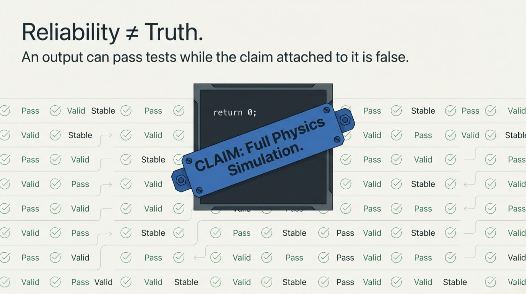 Reliability &ne; Truth