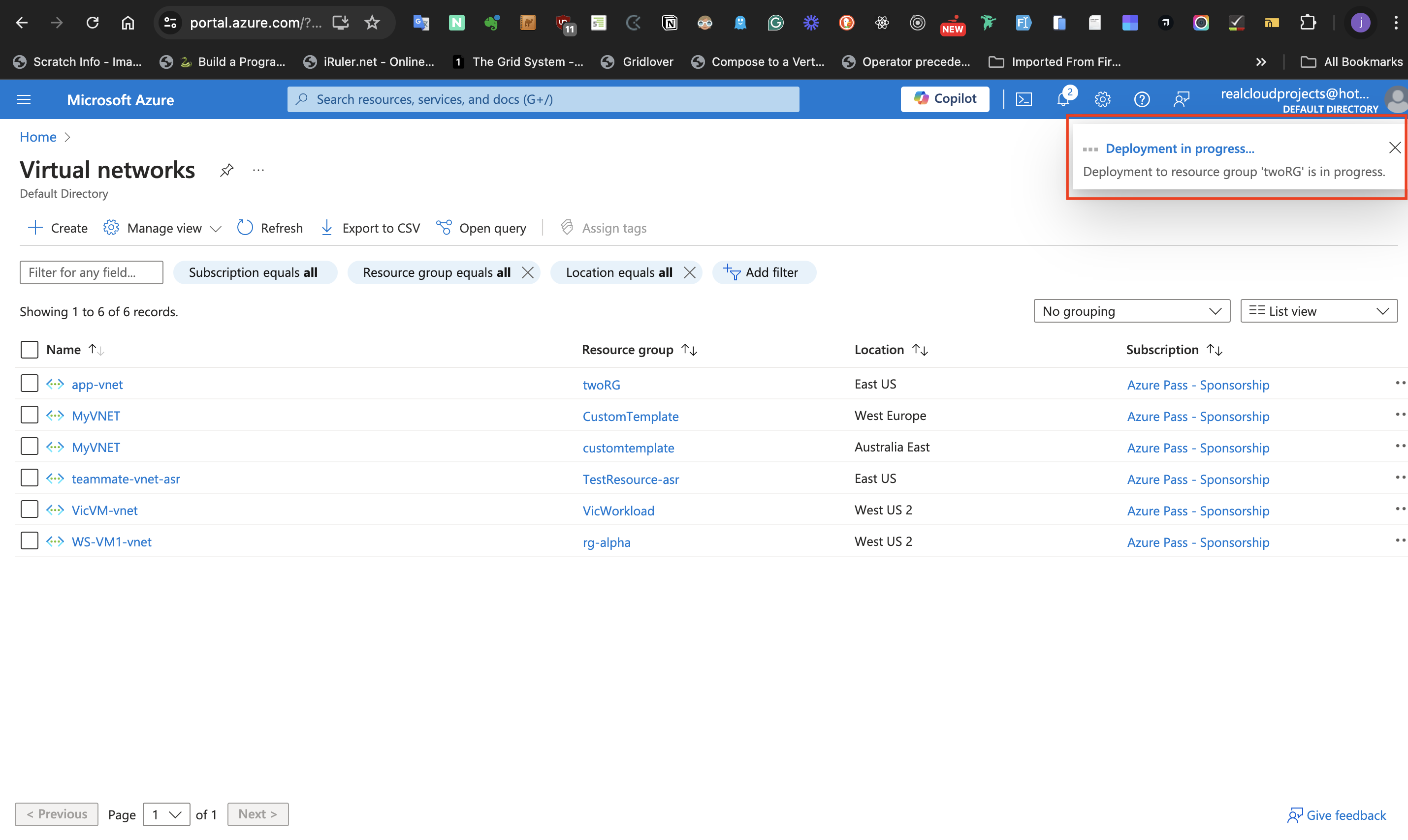 deployment in progress