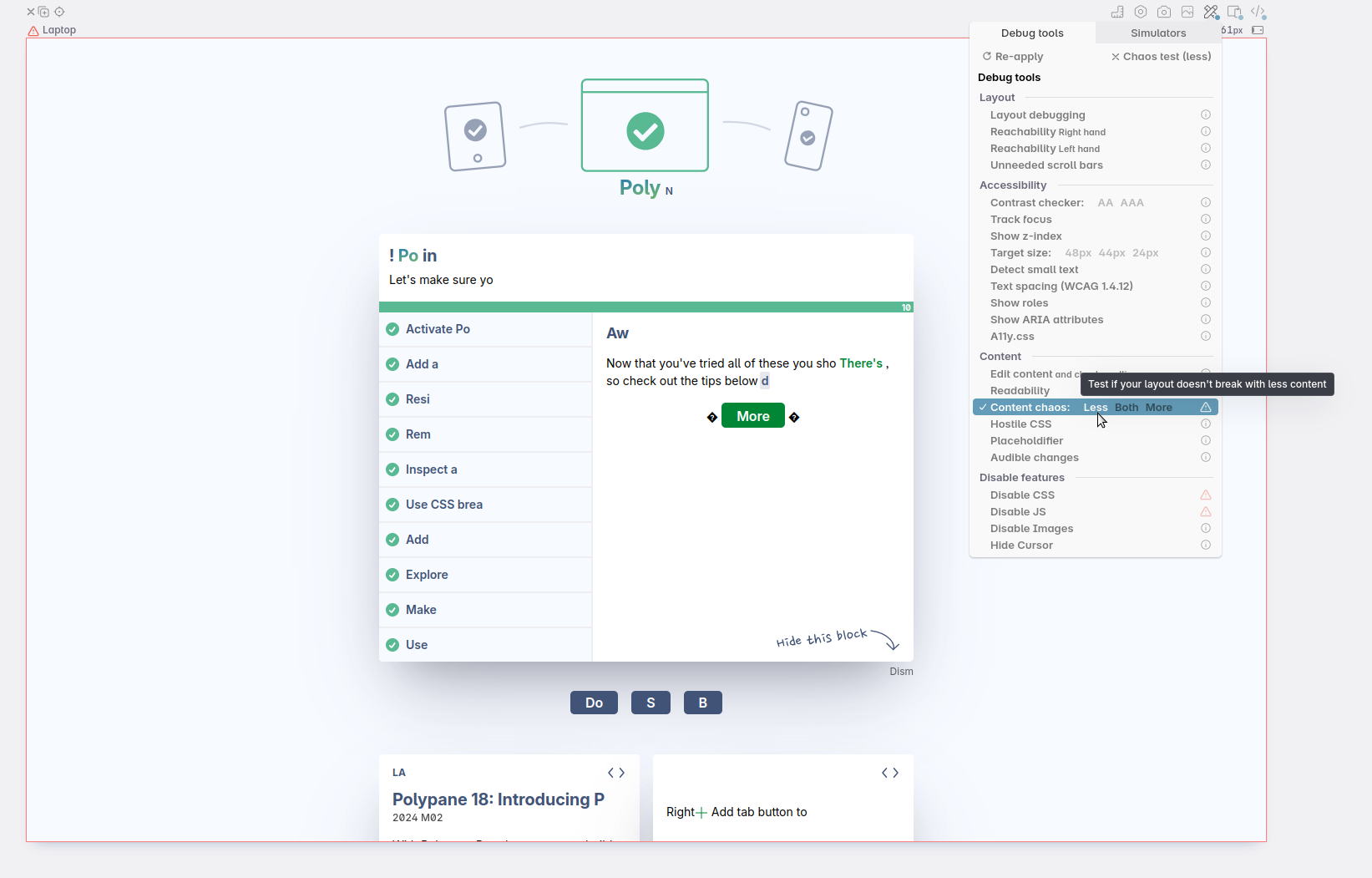 A page with short content.